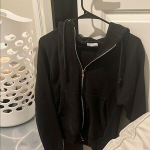 Black Zip-Up Hoodie